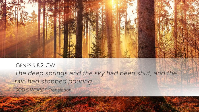 Genesis 8:2 GW Bible Verse Image