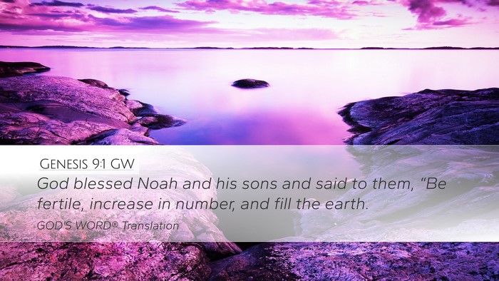 Genesis 9:1 GW Bible Verse Image