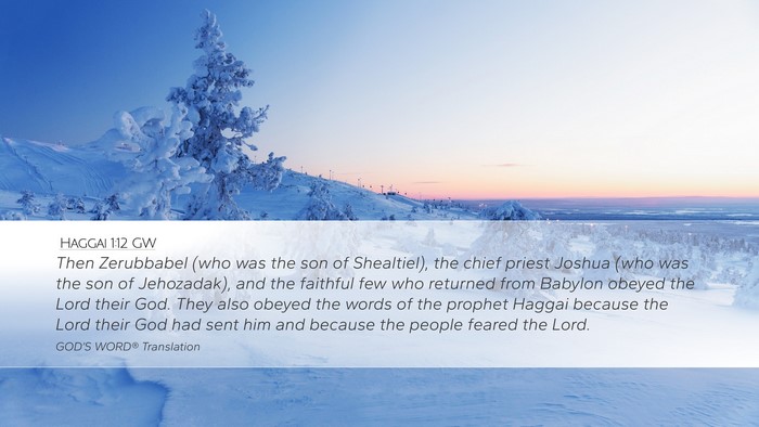 Haggai 1:12 GW Bible Verse Image