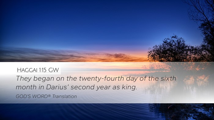 Haggai 1:15 GW Bible Verse Image