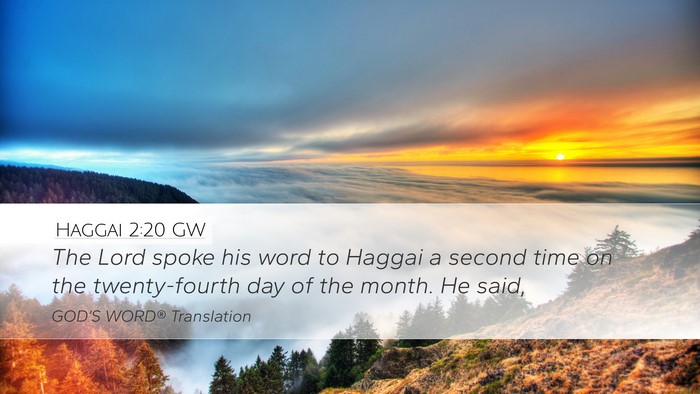 Haggai 2:20 GW Bible Verse Image
