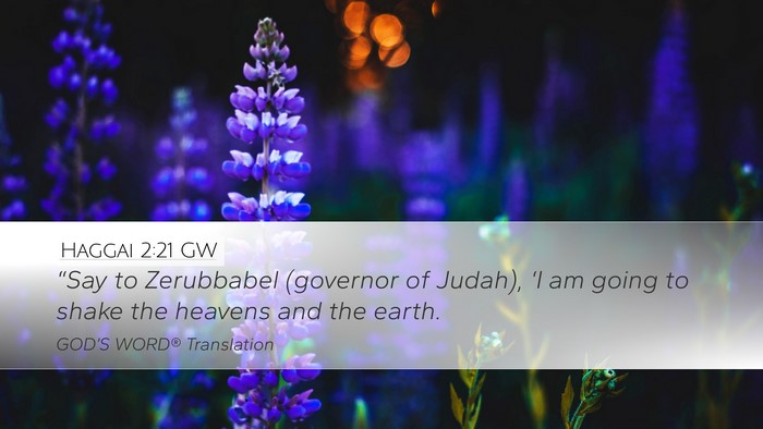 Haggai 2:21 GW Bible Verse Image
