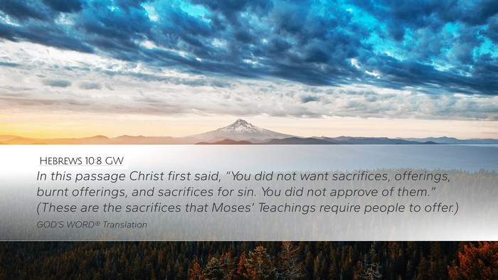 Hebrews 10:8 GW Bible Verse Image
