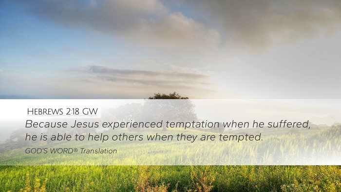 Hebrews 2:18 GW Bible Verse Image