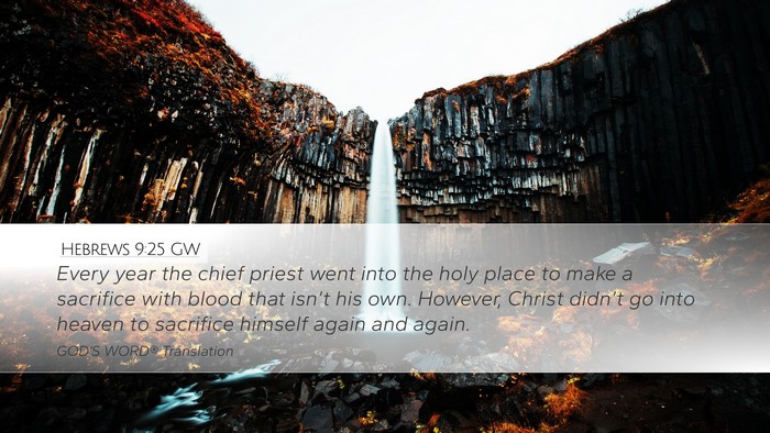 Hebrews 9:25 GW Bible Verse Image