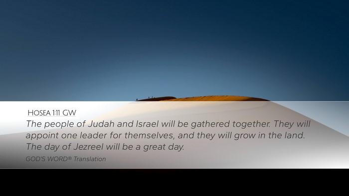 Hosea 1:11 GW Bible Verse Image