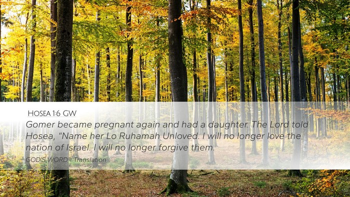 Hosea 1:6 GW Bible Verse Image