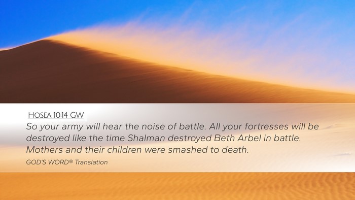 Hosea 10:14 GW Bible Verse Image