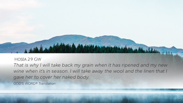 Hosea 2:9 GW Bible Verse Image