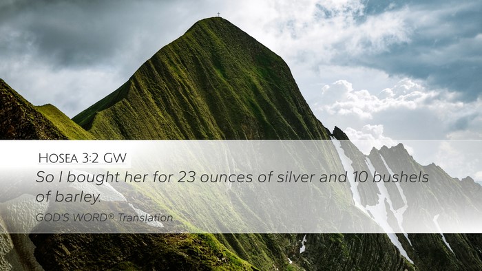 Hosea 3:2 GW Bible Verse Image