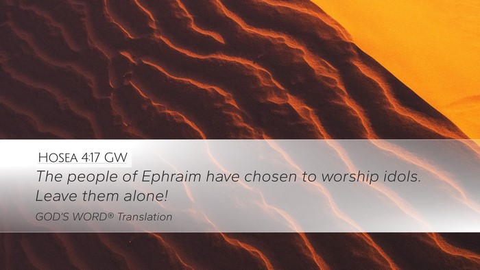 Hosea 4:17 GW Bible Verse Image