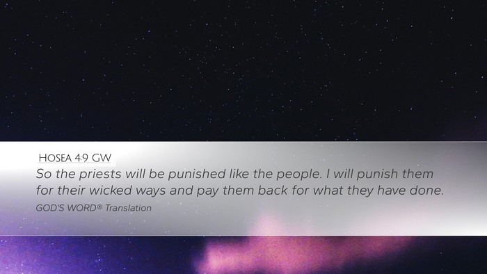 Hosea 4:9 GW Bible Verse Image