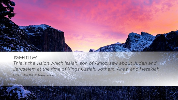Isaiah 1:1 GW Bible Verse Image