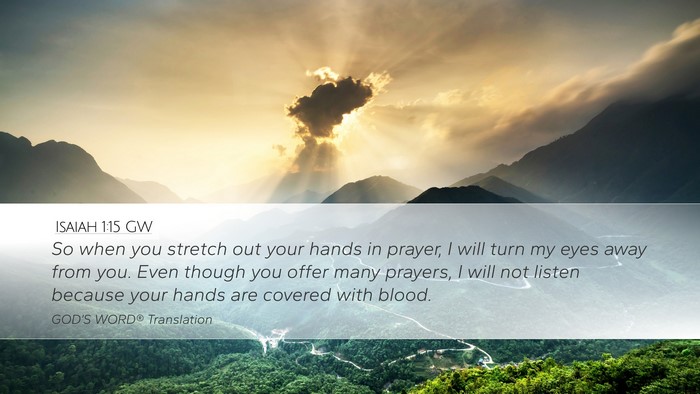 Isaiah 1:15 GW Bible Verse Image