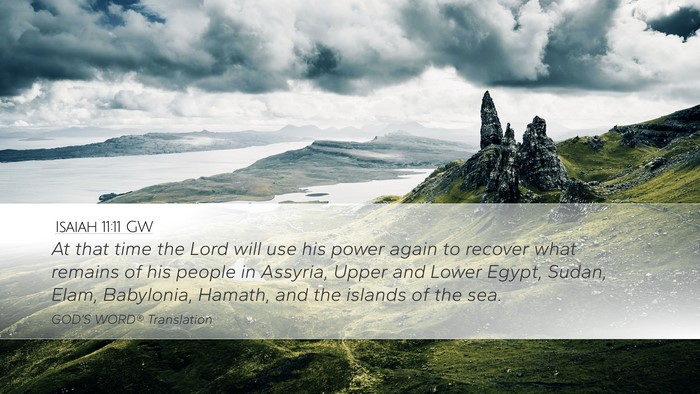 Isaiah 11:11 GW Bible Verse Image