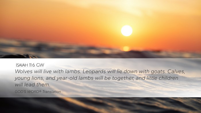 Isaiah 11:6 GW Bible Verse Image