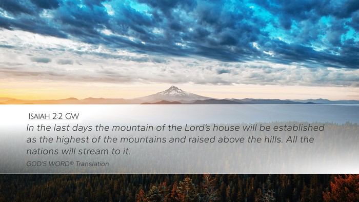 Isaiah 2:2 GW Bible Verse Image