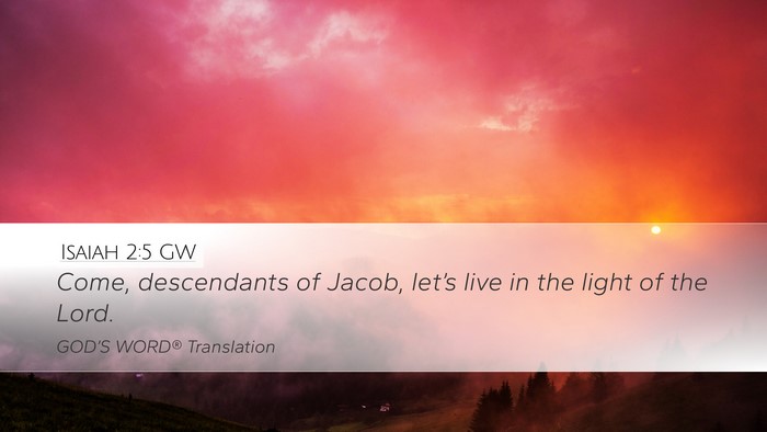 Isaiah 2:5 GW Bible Verse Image