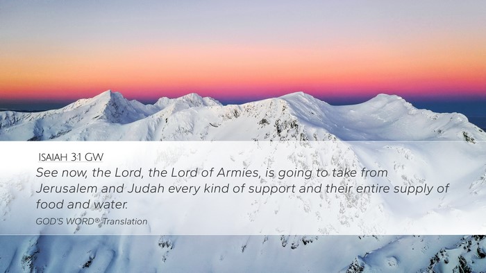 Isaiah 3:1 GW Bible Verse Image
