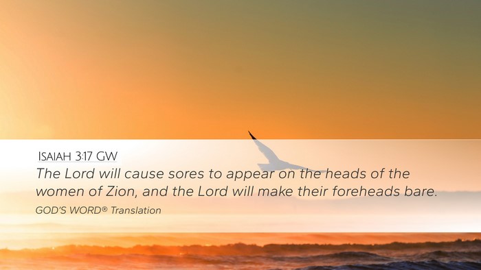 Isaiah 3:17 GW Bible Verse Image