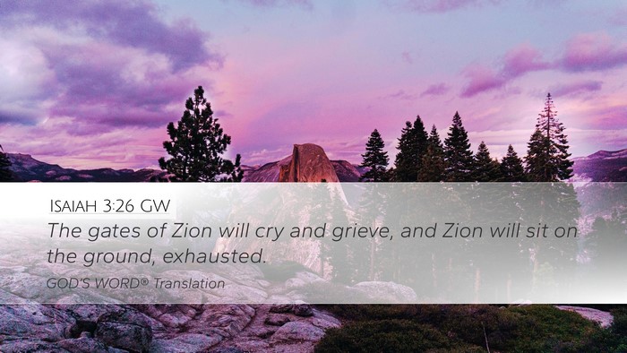 Isaiah 3:26 GW Bible Verse Image