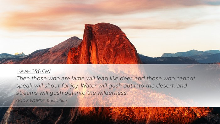 Isaiah 35:6 GW Bible Verse Image