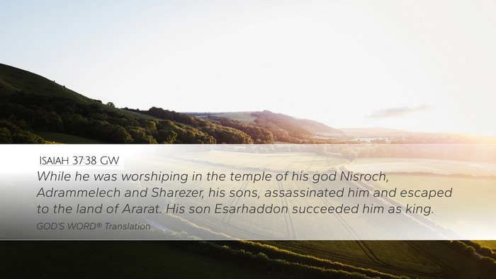 Isaiah 37:38 GW Bible Verse Image