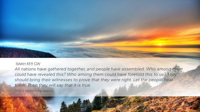 Isaiah 43:9 GW Bible Verse Image