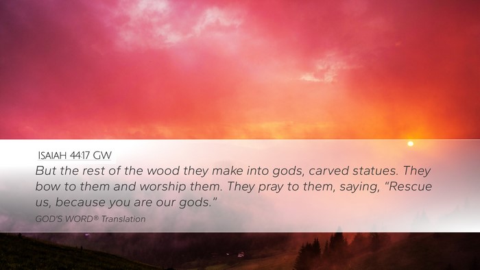 Isaiah 44:17 GW Bible Verse Image