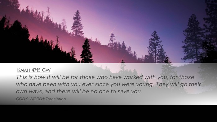 Isaiah 47:15 GW Bible Verse Image