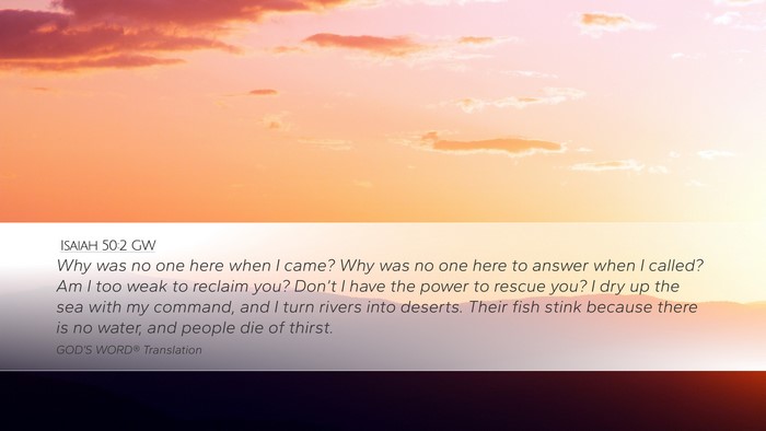 Isaiah 50:2 GW Bible Verse Image
