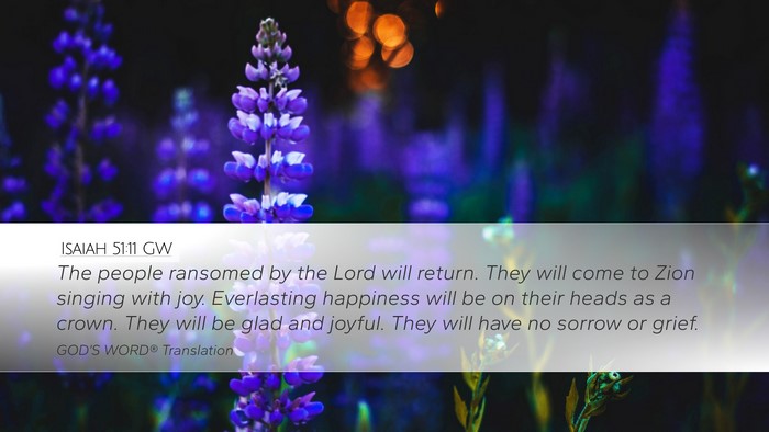 Isaiah 51:11 GW Bible Verse Image