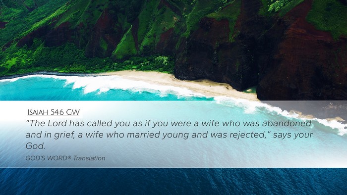 Isaiah 54:6 GW Bible Verse Image