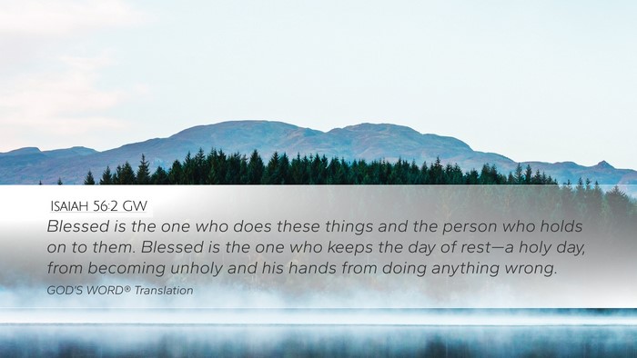 Isaiah 56:2 GW Bible Verse Image