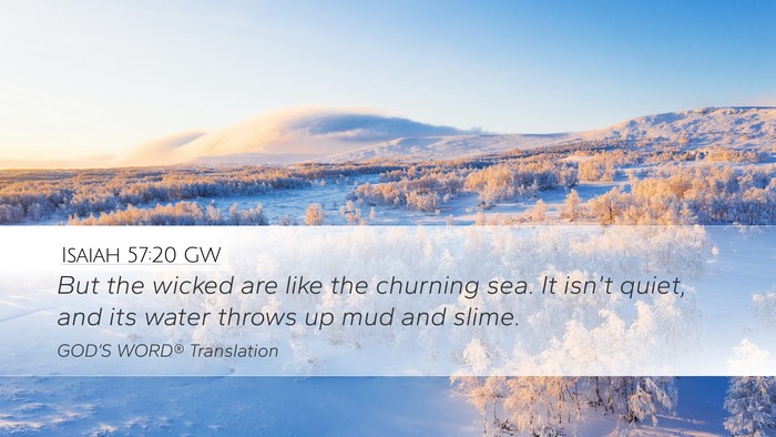 Isaiah 57:20 GW Bible Verse Image