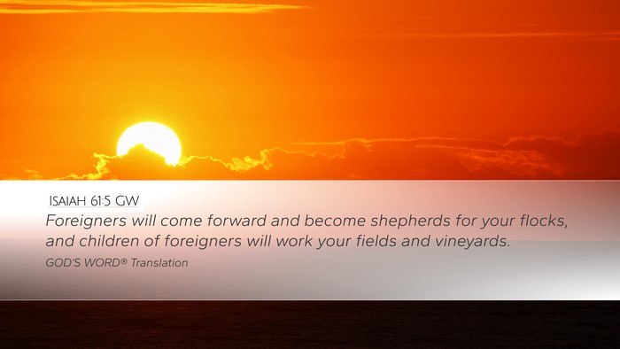 Isaiah 61:5 GW Bible Verse Image