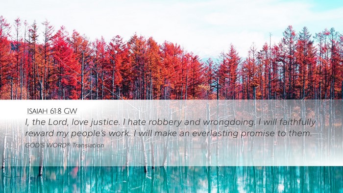 Isaiah 61:8 GW Bible Verse Image