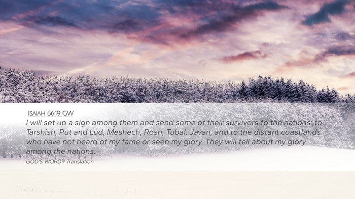 Isaiah 66:19 GW Bible Verse Image