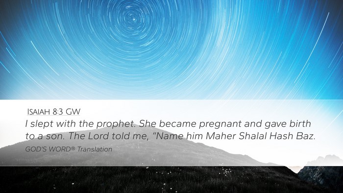 Isaiah 8:3 GW Bible Verse Image