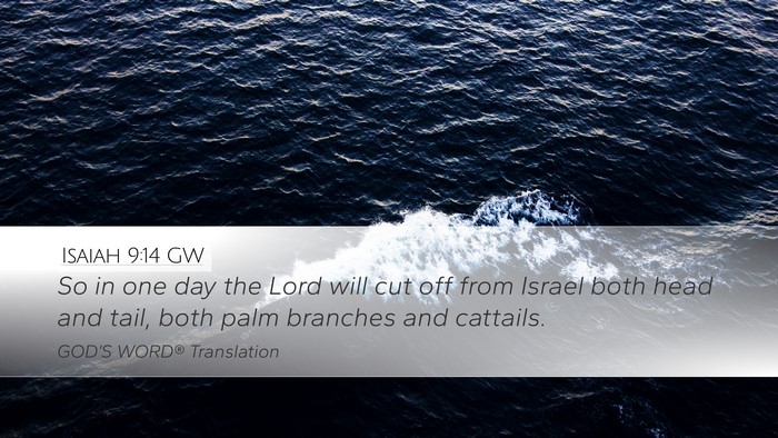 Isaiah 9:14 GW Bible Verse Image