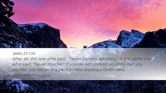 James 2:11 GW Bible Verse Image