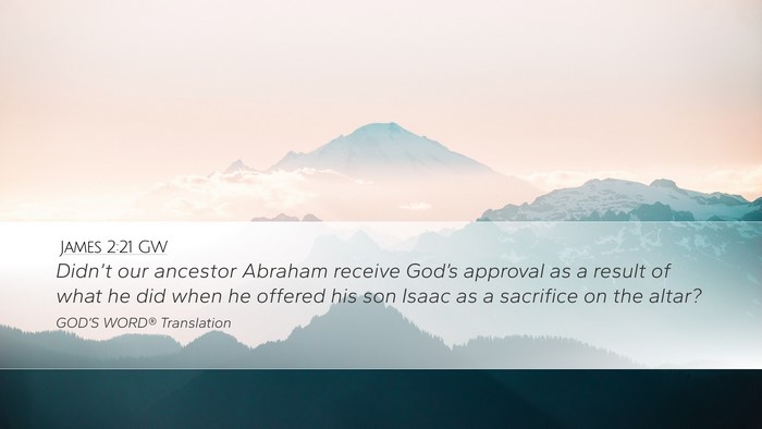 James 2:21 GW Bible Verse Image