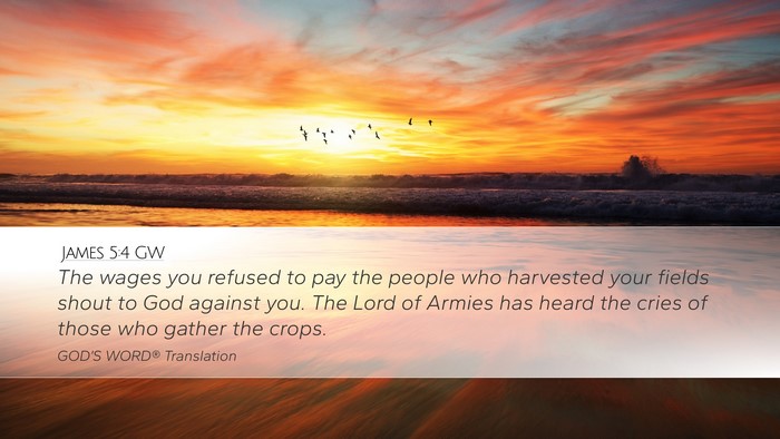James 5:4 GW Bible Verse Image
