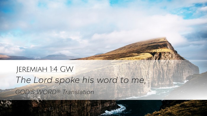 Jeremiah 1:4 GW Bible Verse Image