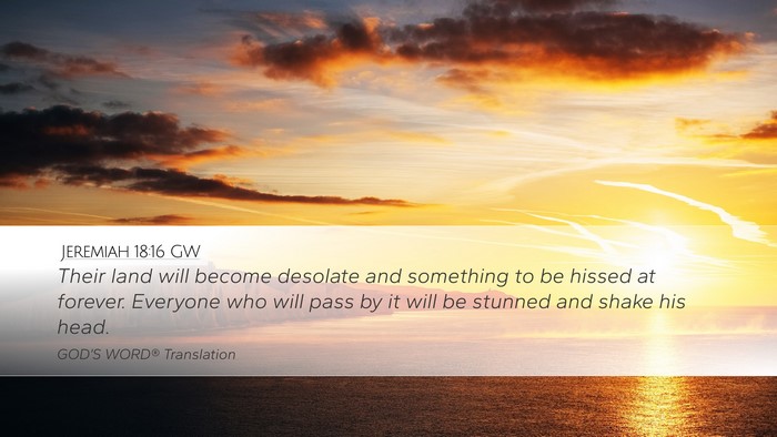 Jeremiah 18:16 GW Bible Verse Image