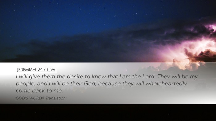 Jeremiah 24:7 GW Bible Verse Image