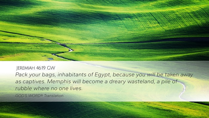Jeremiah 46:19 GW Bible Verse Image