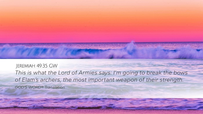 Jeremiah 49:35 GW Bible Verse Image