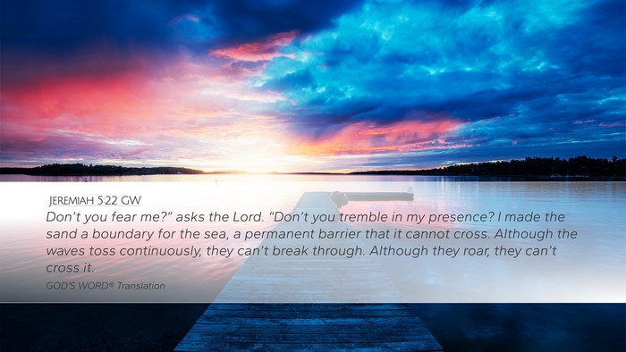 Jeremiah 5:22 GW Bible Verse Image