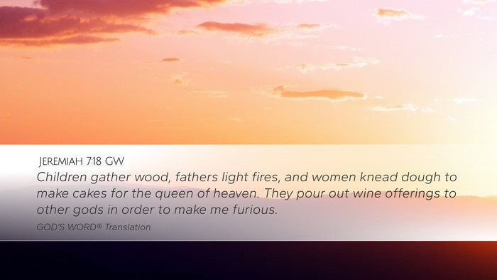Jeremiah 7:18 GW Bible Verse Image